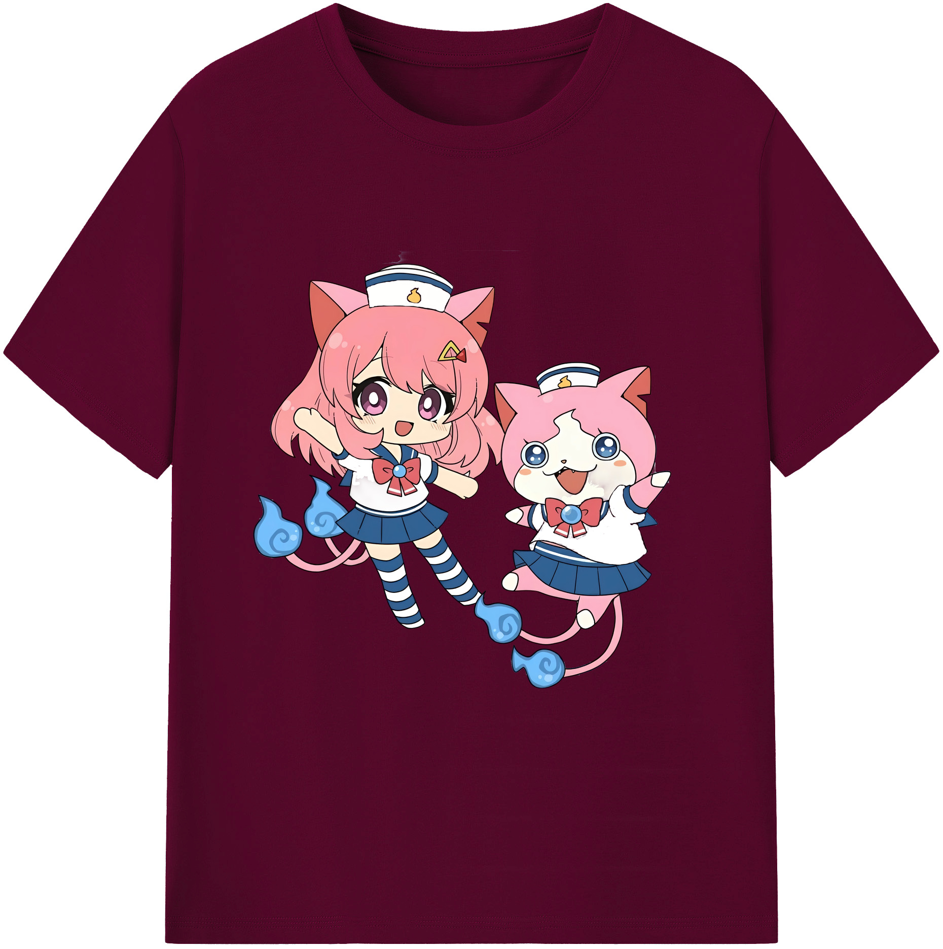 （画像用） 妖怪ウォッチ Yo-kai Watch レディースカジュアルプリントTシャツ（綿100％）